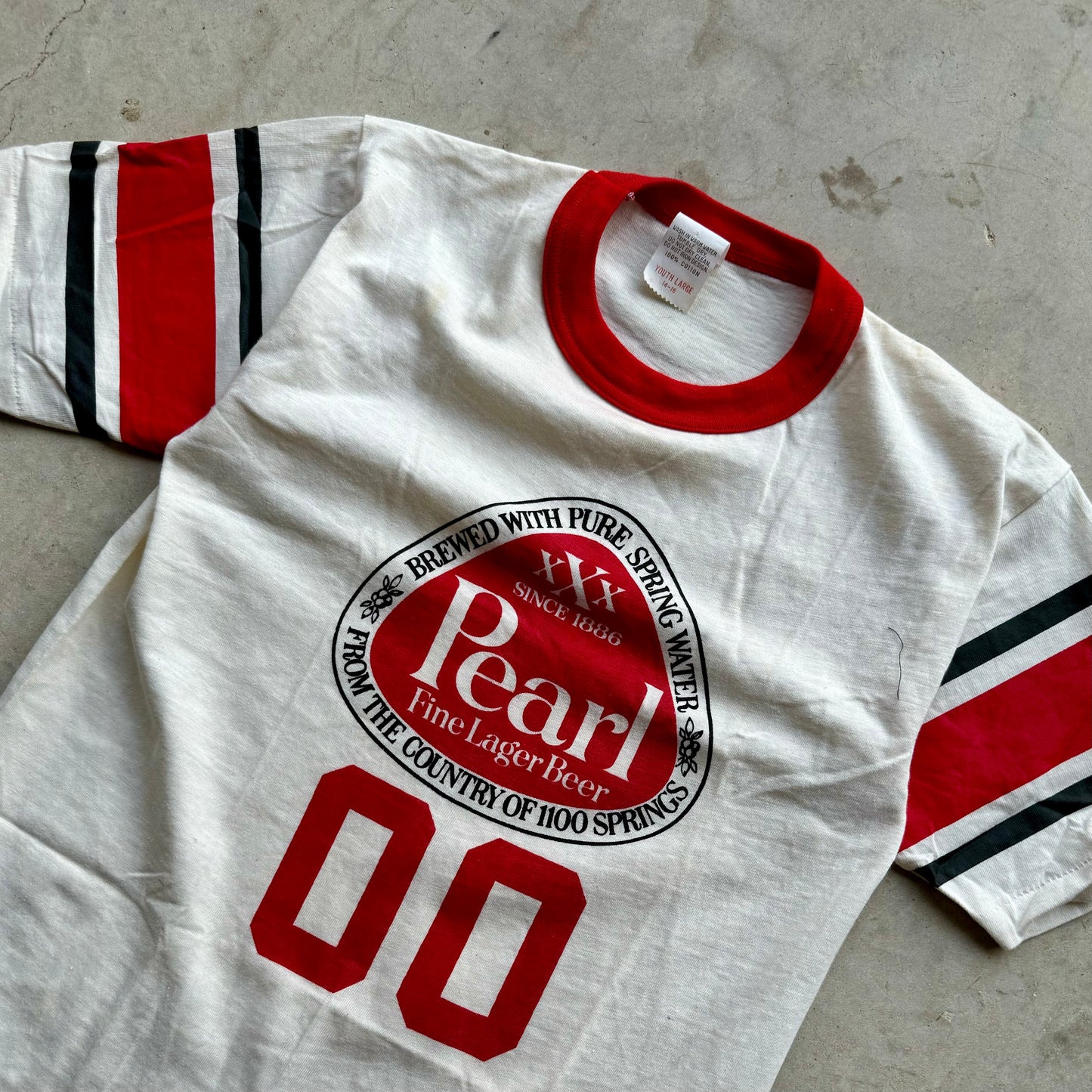 1980s Pearl Brewery Ringer Shirt