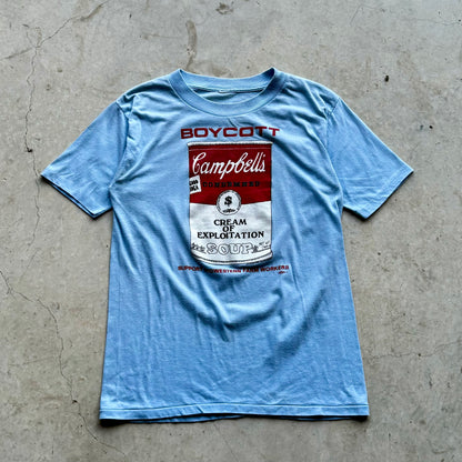 70s/80s Boycott Campbell Soup Cream of Exploitation Soup Shirt